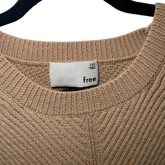 Aritzia Wilfred Free Isabelli Sweater Crew Neck Pullover Long Sleeve Brown XXS - Picture 3 of 8